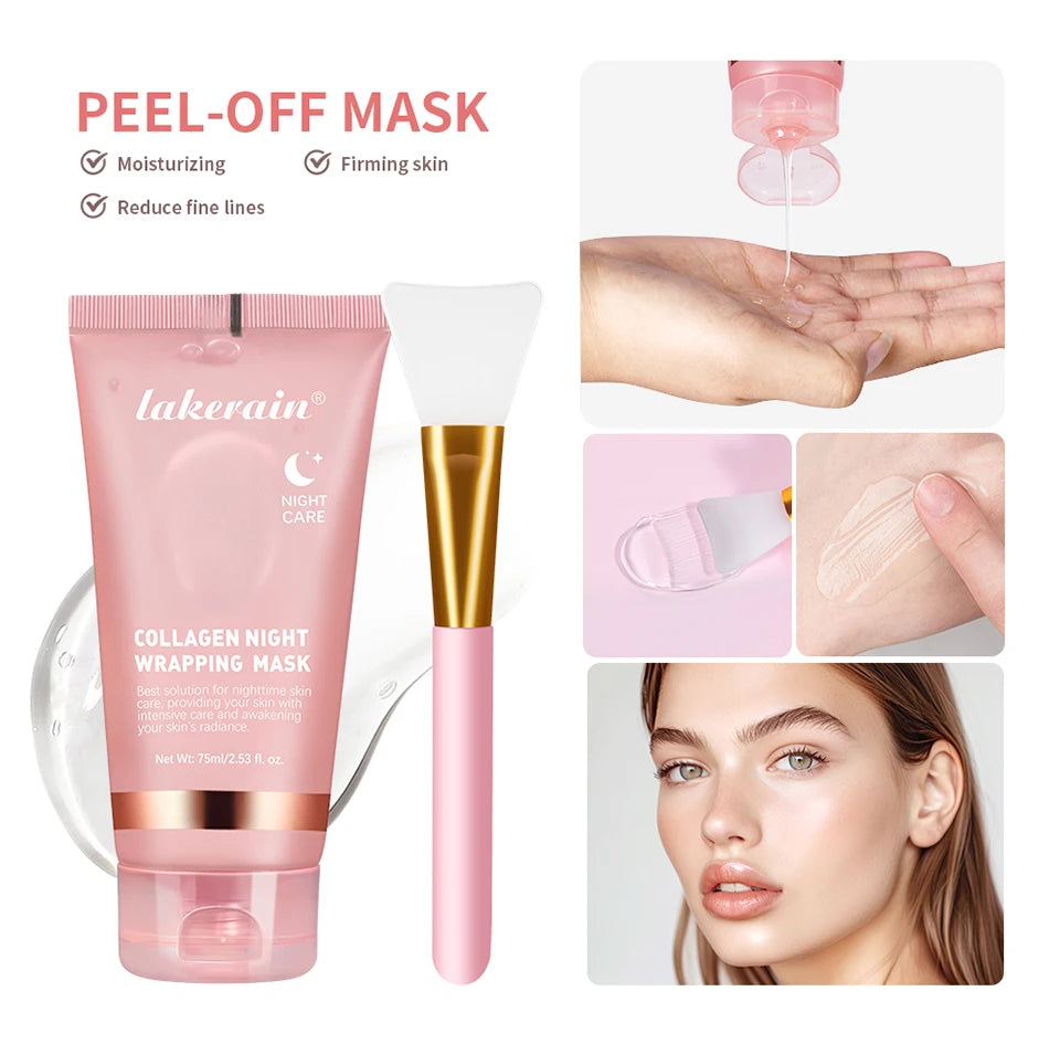 Mascarilla coreana crema de noche.original de colágeno profundo para hidratación y efecto tensor;