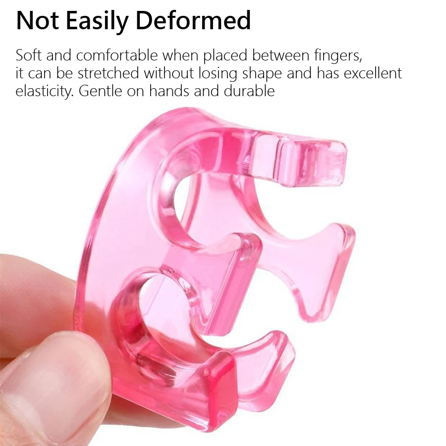 2 separadores de silicona reutilizables para uñas, cómodos espaciadores para dedos de manos y pies, ideales para manicura y pedicura.