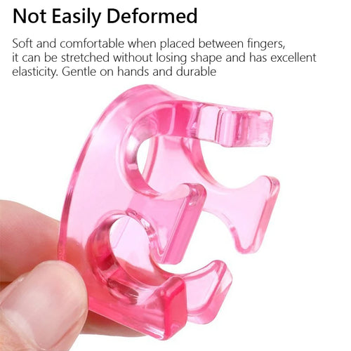 2 separadores de silicona reutilizables para uñas, cómodos espaciadores para dedos de manos y pies, ideales para manicura y pedicura.