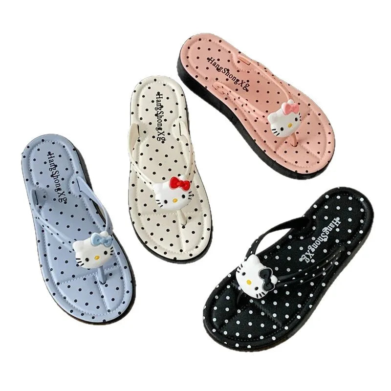 Sandalias y chanclas de verano Hello Kitty: modelo versátil, cómodo y de estilo tendencia (estilo "Ins"), ideal para la playa