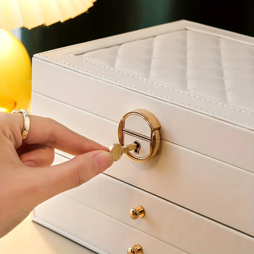 1 caja para guardar joyas (collares y pendientes); opción ideal para regalo.