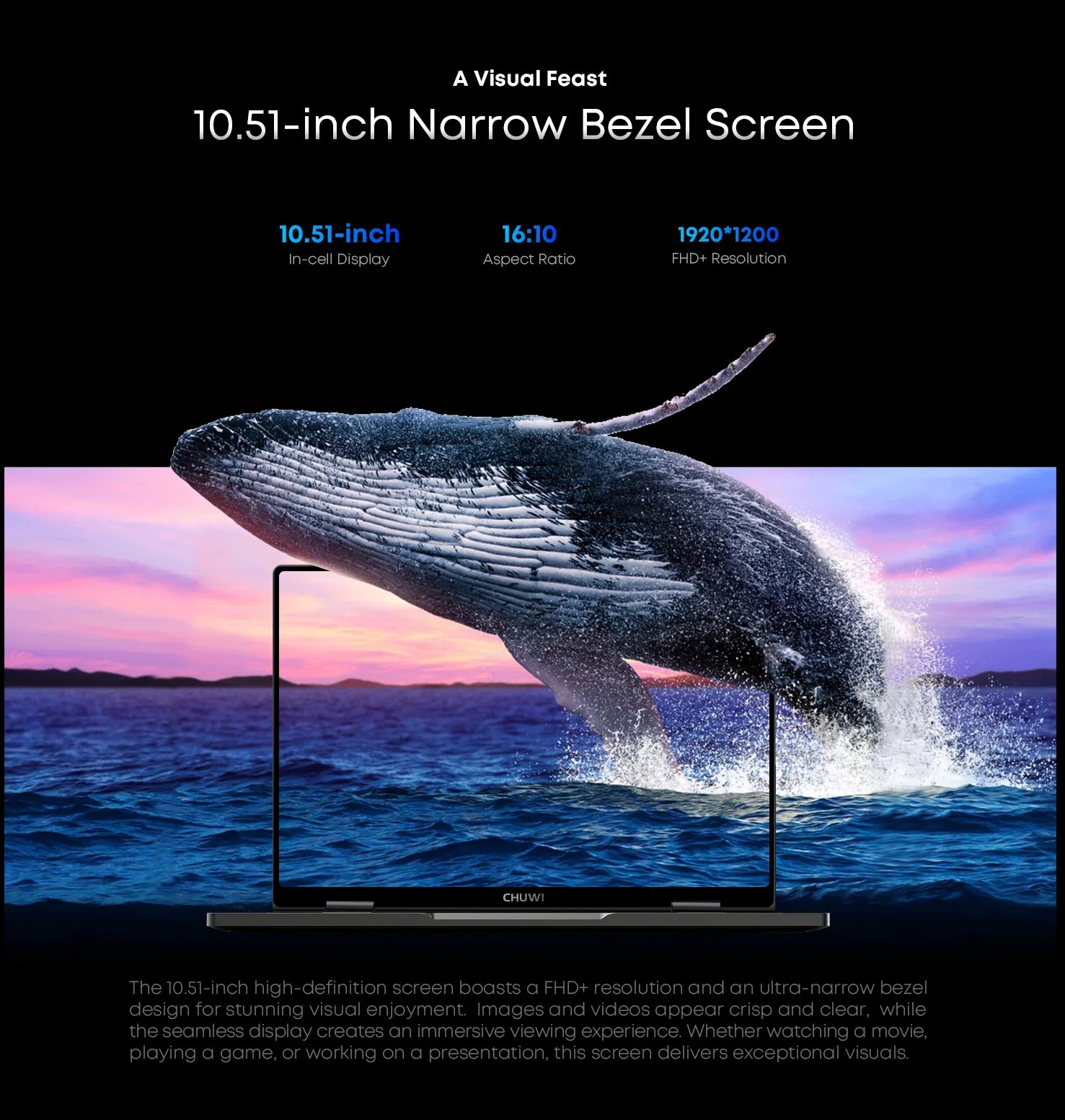Portátil CHUWI MiniBook X N150 de 10,51 pulgadas, 16 GB de RAM, SSD de 512 GB, diseño 2 en 1 (modo Yoga), Intel, Windows 11, pantalla abatible 360°, WiFi 6.