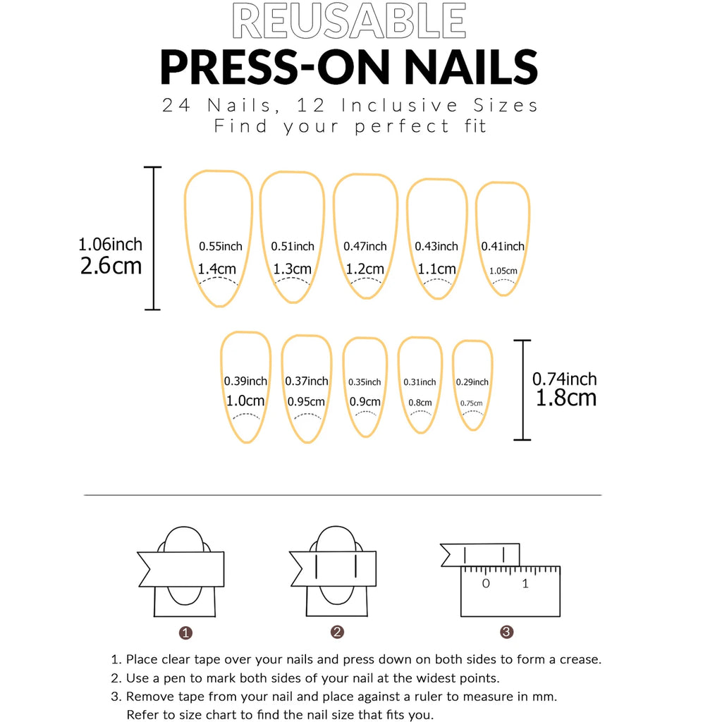 24 piezas de uñas postizas almendradas de tamaño mediano con diseños de lazo rosa, uñas acrílicas brillantes para pegar, ideales para mujeres y niñas.