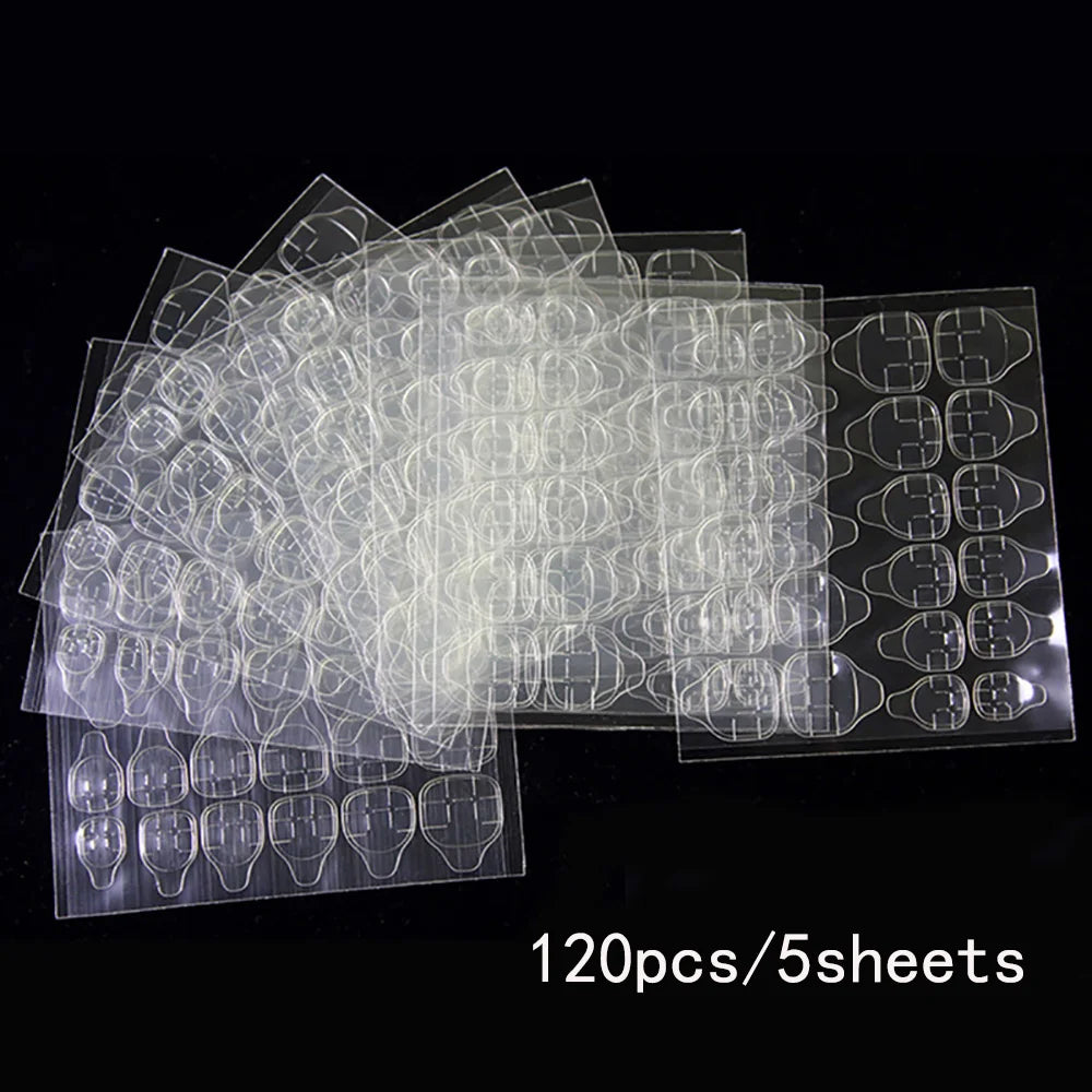 Adhesivos de doble cara para uñas postizas: pestañas adhesivas tipo gelatina, súper fuertes, impermeables y transpirables.
