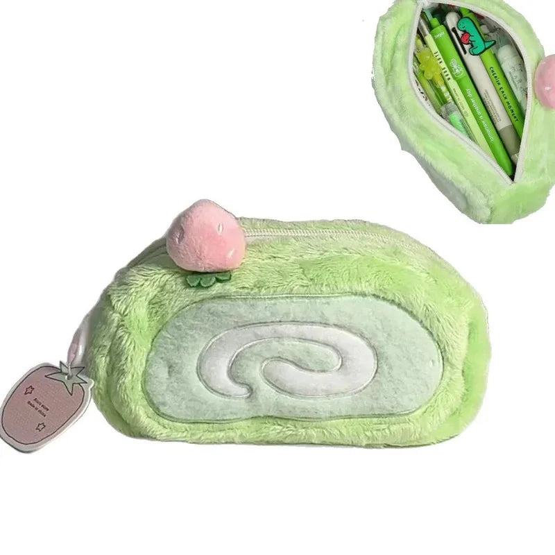 Estuche de peluche adorable y de gran capacidad | Bolsa multifuncional para guardar artículos de papelería