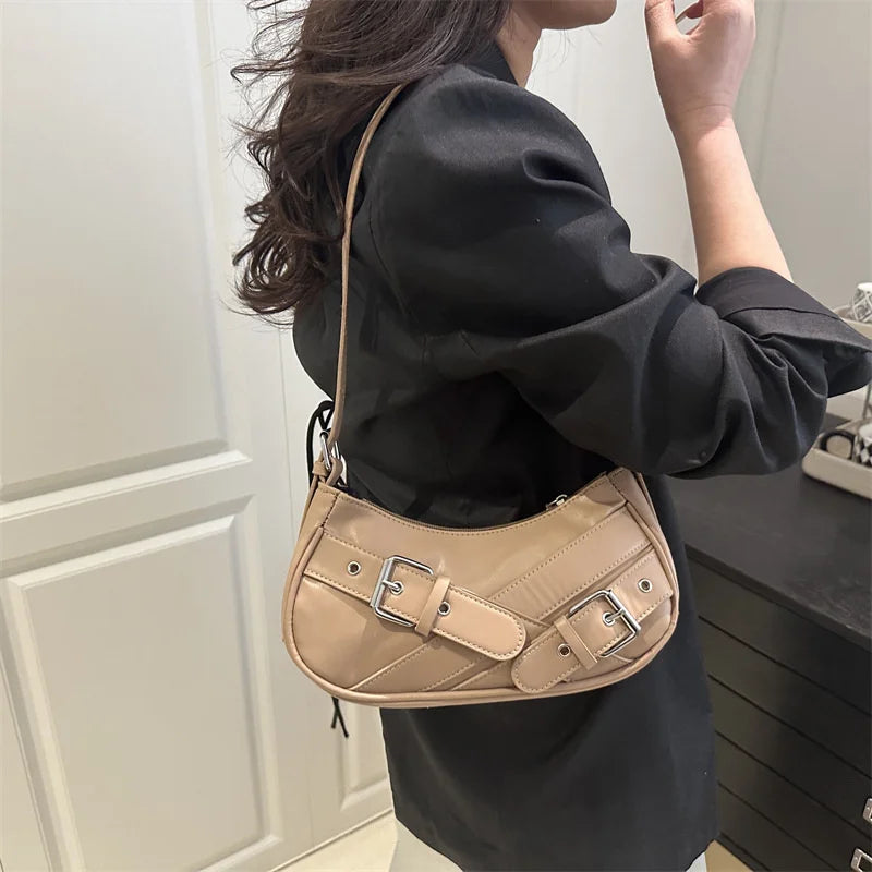 Bolso de hombro vintage estilo Y2K,bolso pequeño tipo bandolera, cartera de mano y bolso de moda.