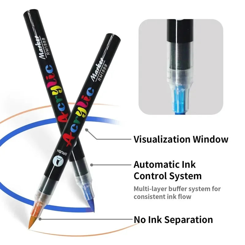 Rotulador con tinta líquida directa, punta suave, color metálico, tono de piel, adecuado para estudiantes y estudiantes de arte, translúcido y