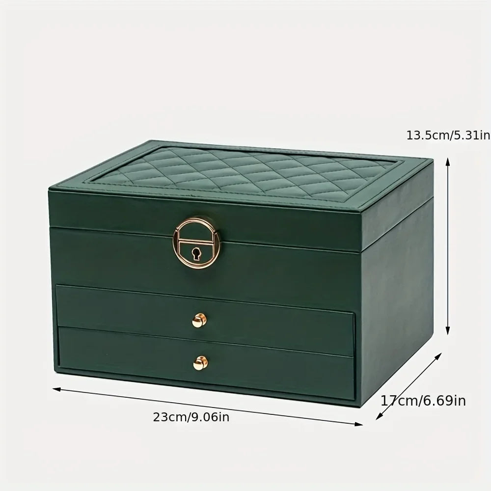 1 caja para guardar joyas (collares y pendientes); opción ideal para regalo.