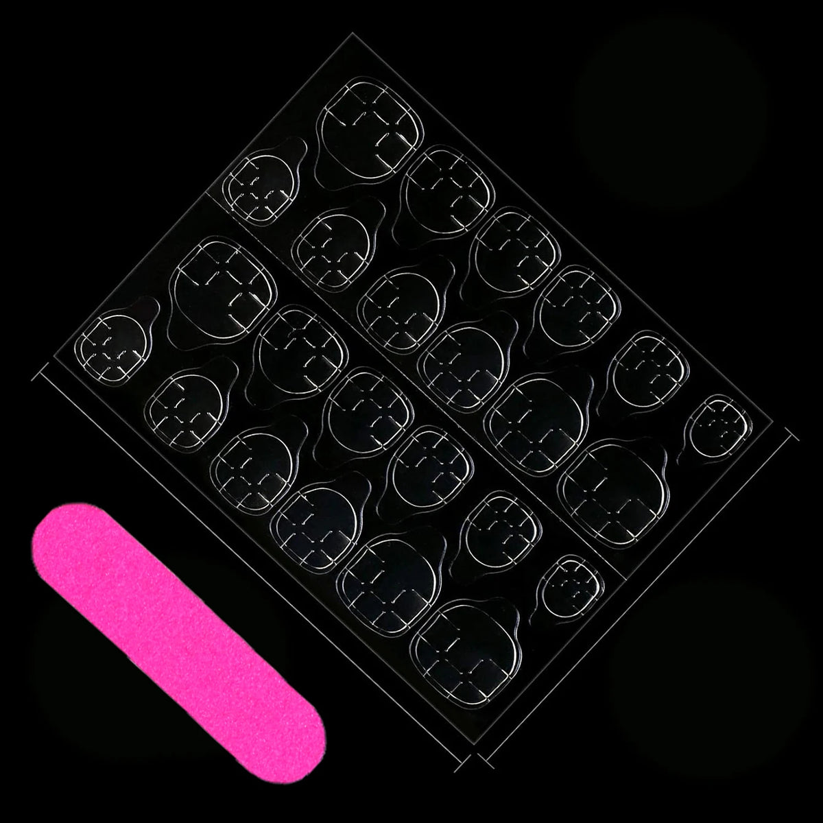24 piezas de uñas postizas almendradas de tamaño mediano con diseños de lazo rosa, uñas acrílicas brillantes para pegar, ideales para mujeres y niñas.