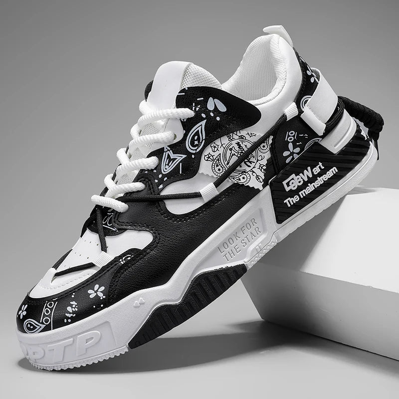 Zapatillas deportivas para hombre: calzado casual con cordones, apto para actividades al aire libre, fitness, skate y baloncesto; cómodas, con suela suave y disponibles en tallas grandes.