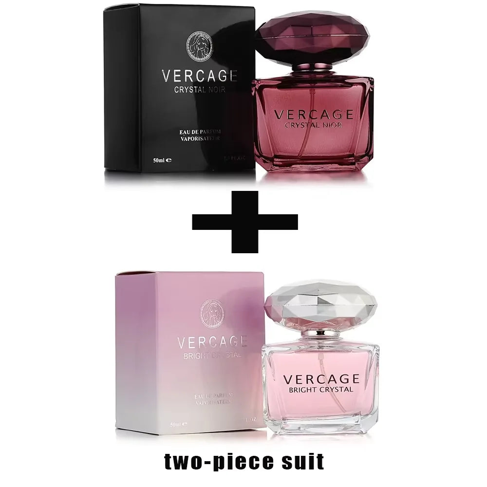 Perfume Eau de Toilette para mujer "Crystal Diamond Sweet Love" (50 ml) – Fragancia floral con notas de diamante y cristal negro.