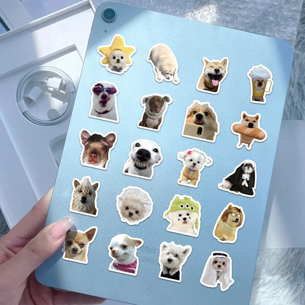 30/60/180 Pegatinas de perros divertidos: adhesivos adorables estilo dibujos animados para juguetes, papelería, guitarra, teléfono, bicicleta, portátil, equipaje, coche y estilo grafiti; ideales para niños.