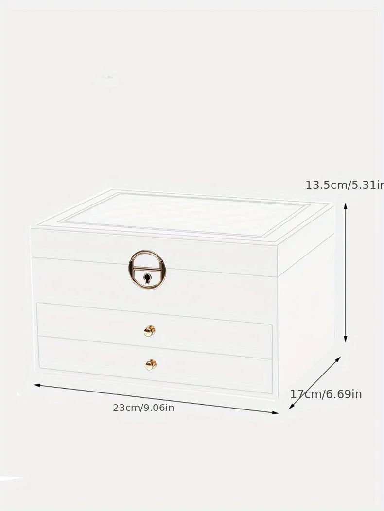 1 caja para guardar joyas (collares y pendientes); opción ideal para regalo.