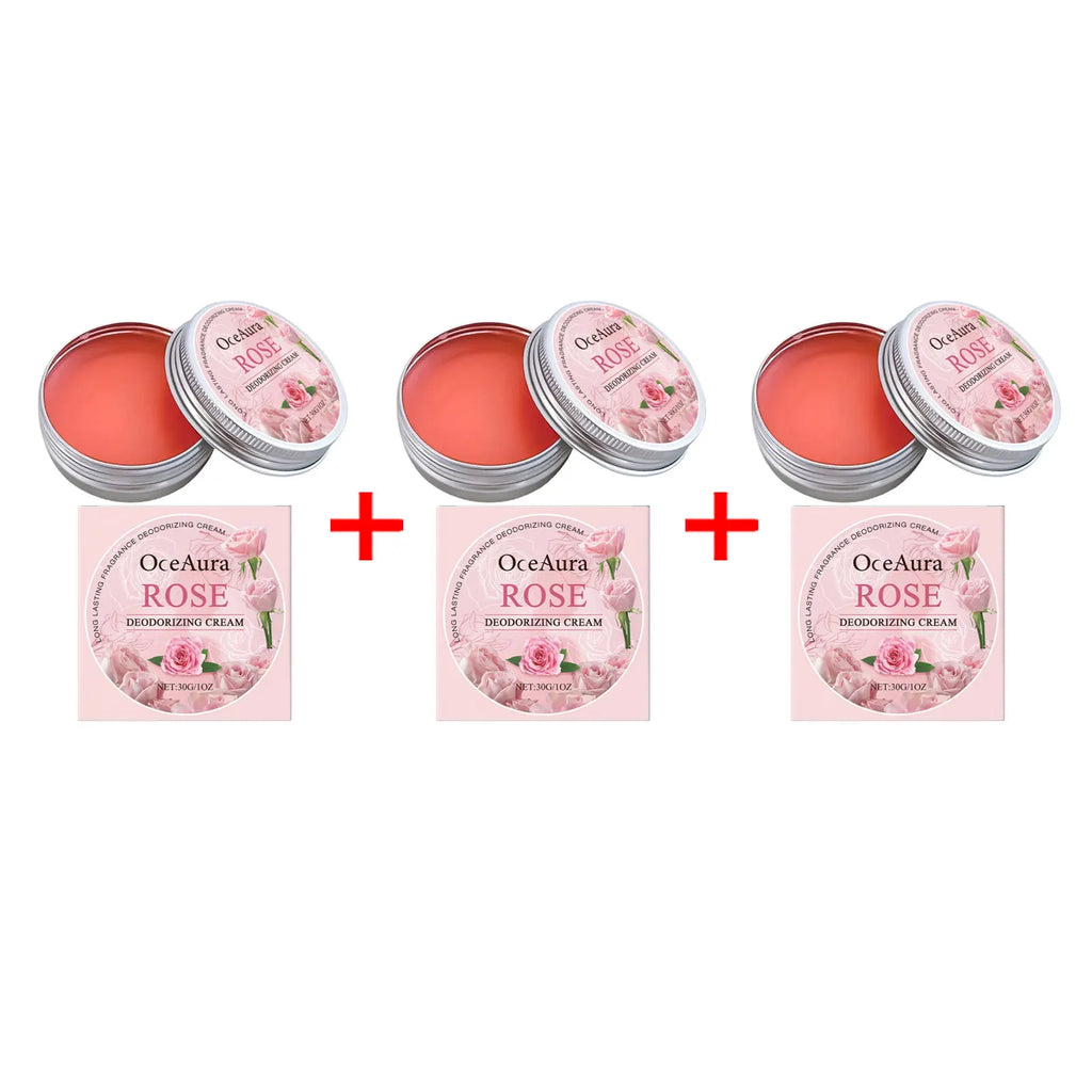 Crema corporal desodorante de rosas: elimina el olor, reduce la transpiración y neutraliza el mal olor de las axilas; ofrece un aroma duradero y una fragancia refrescante y encantadora.