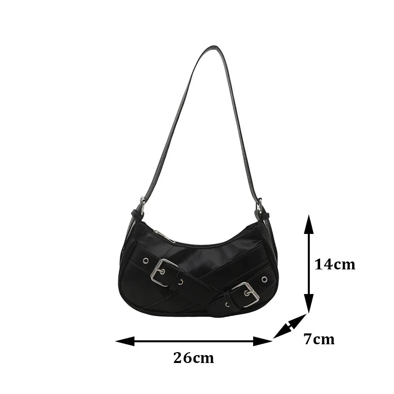 Bolso de hombro vintage estilo Y2K,bolso pequeño tipo bandolera, cartera de mano y bolso de moda.
