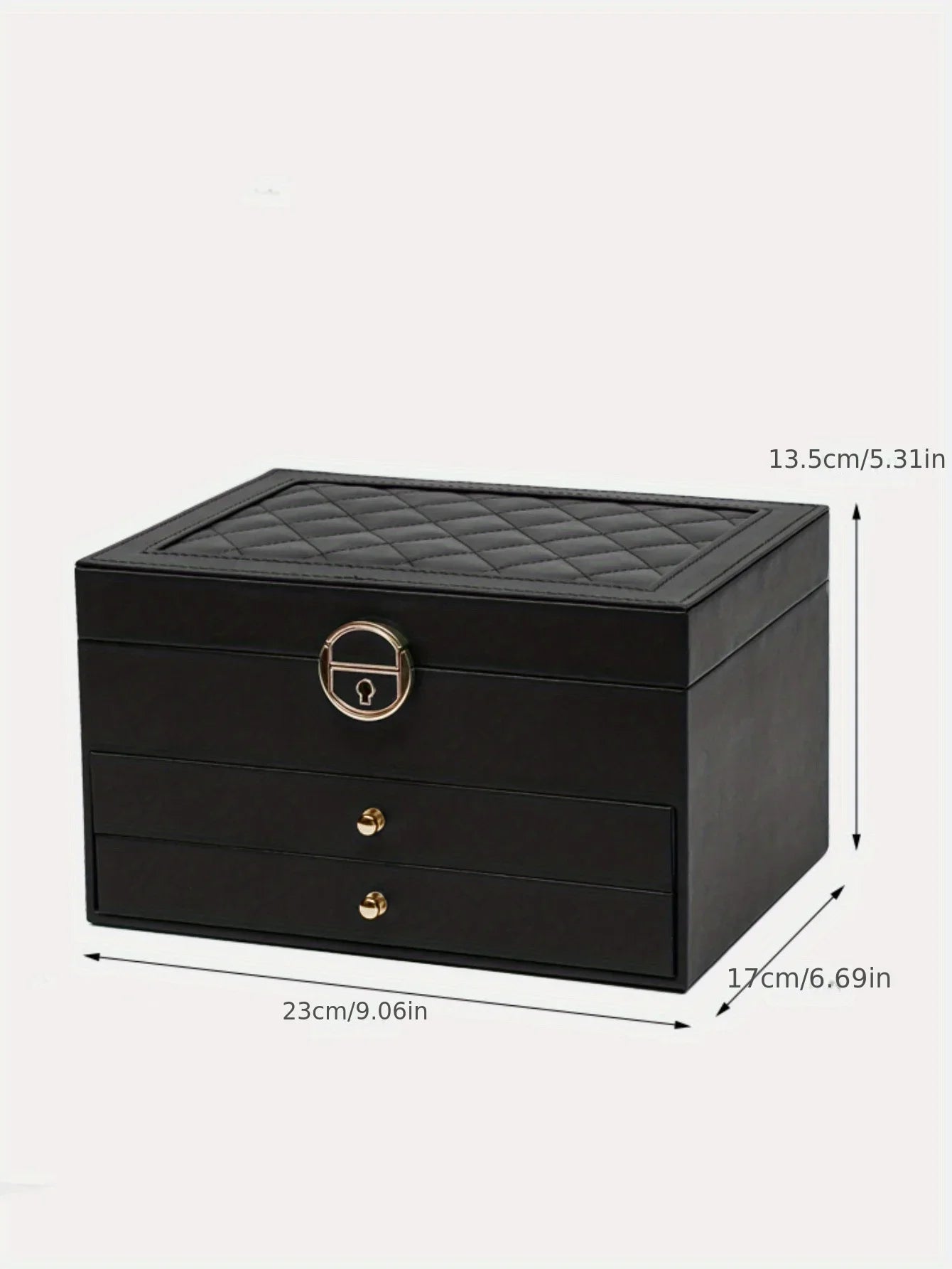 1 caja para guardar joyas (collares y pendientes); opción ideal para regalo.