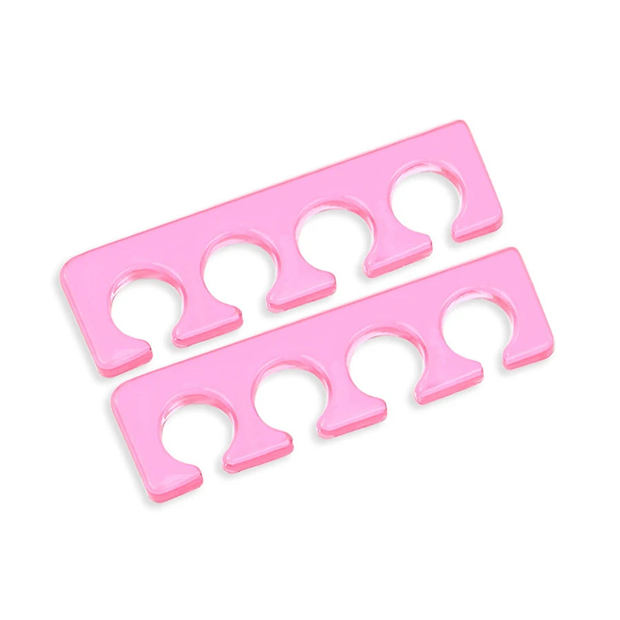 2 separadores de silicona reutilizables para uñas, cómodos espaciadores para dedos de manos y pies, ideales para manicura y pedicura.
