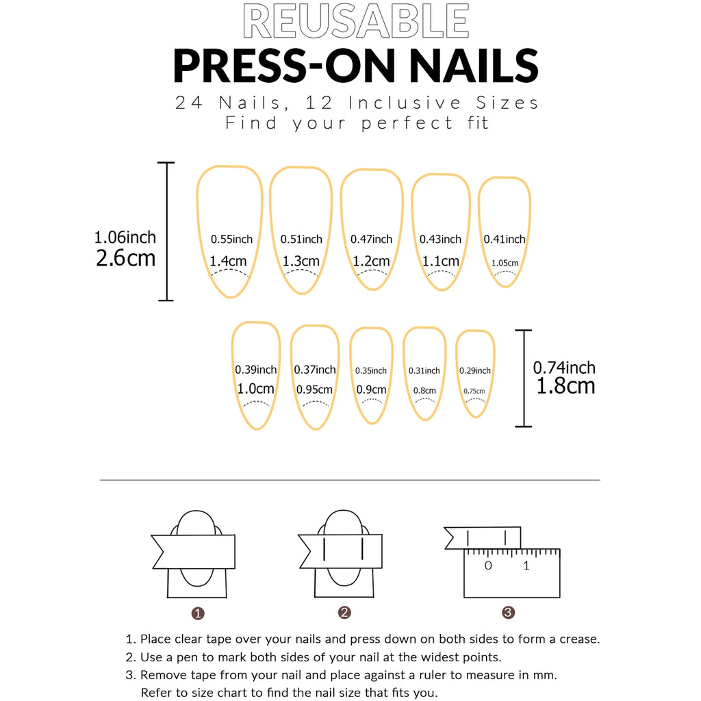 24 piezas de uñas postizas almendradas de tamaño mediano con diseños de lazo rosa, uñas acrílicas brillantes para pegar, ideales para mujeres y niñas.