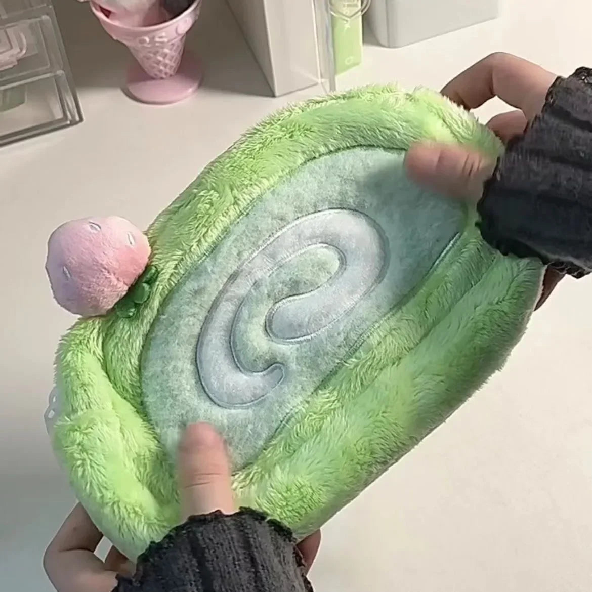 Estuche de peluche adorable y de gran capacidad | Bolsa multifuncional para guardar artículos de papelería
