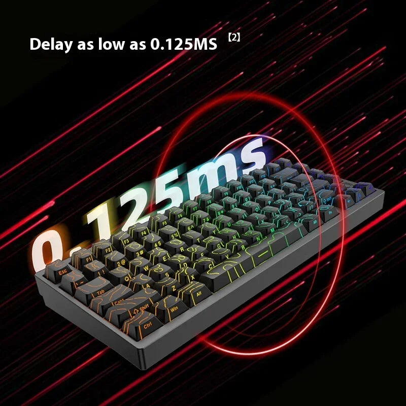Teclado mecánico para juegos IROK MG75 PRO / MG75 Max con interruptores magnéticos, tiempo de respuesta de 0,125 ms, tasa de sondeo de 8K, precisión de 0,001 mm (RT), estructura de aluminio, iluminación RGB, función Hot-Swap y conexión por cable.