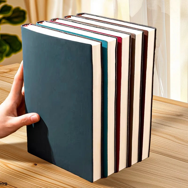 Cuaderno de cuero suave A5, 120 páginas, papelería de oficina, cubierta impermeable, tacto cómodo, venta caliente