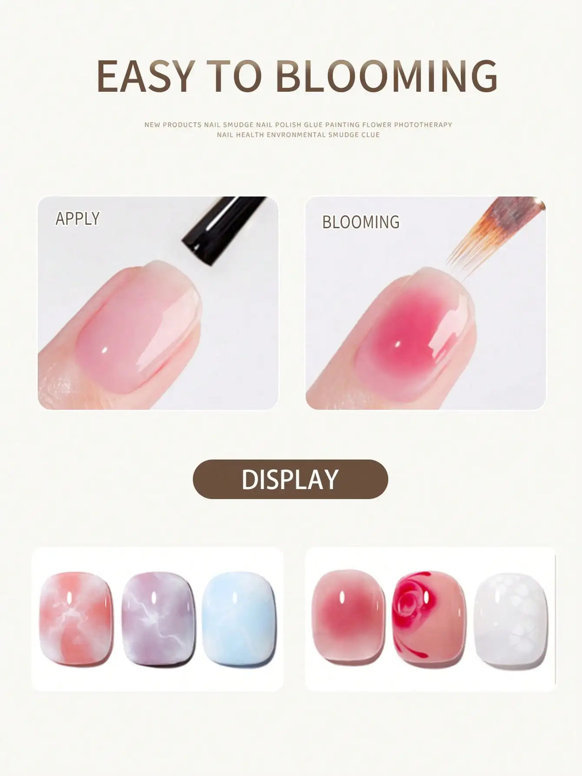 Esmalte de uñas Blooming Gel de 15 ml (UV/LED, Soak-Off), capa superior selladora brillante