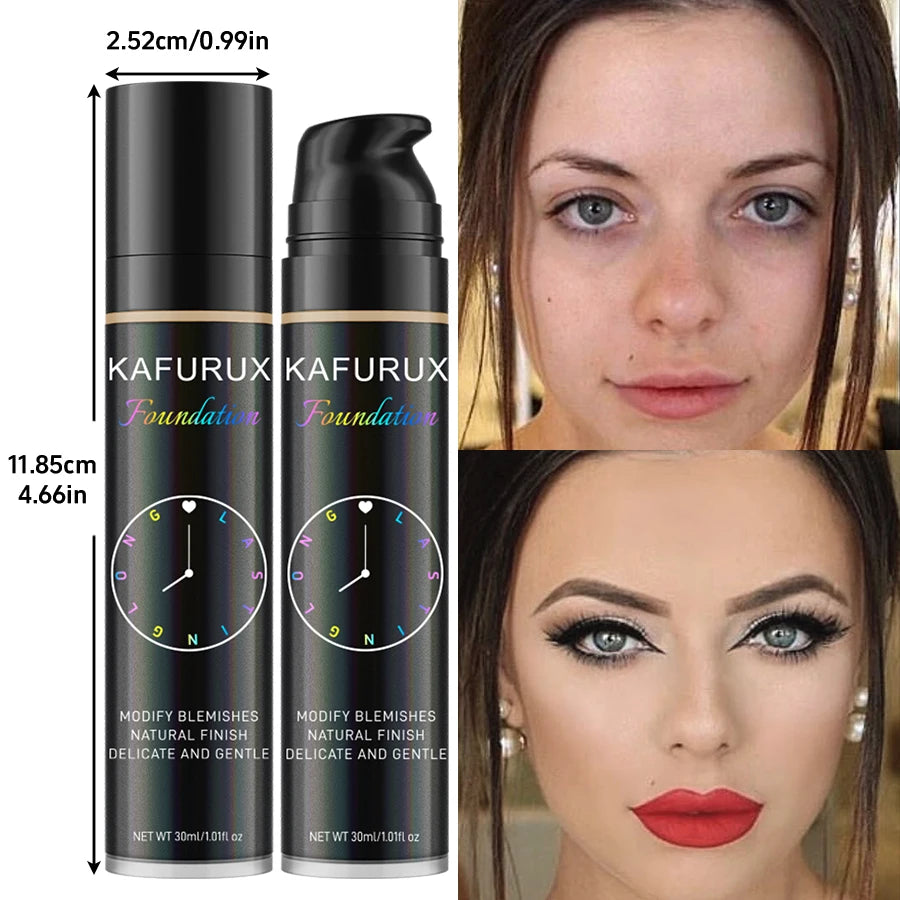 Base de maquillaje líquida en 8 tonos con corrector eficaz; resistente al agua y al sudor. Maquillaje facial coreano profesional, base cosmética. Ideal para regalo.