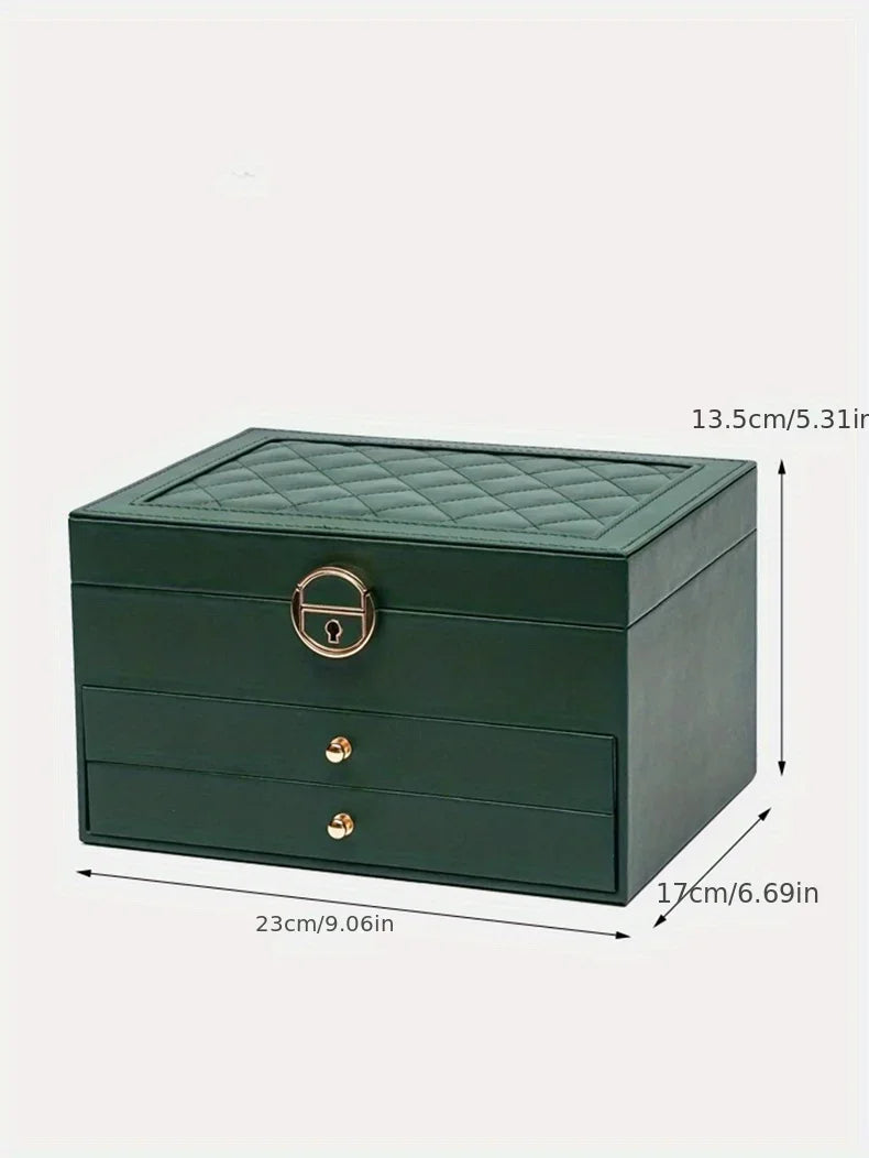 1 caja para guardar joyas (collares y pendientes); opción ideal para regalo.