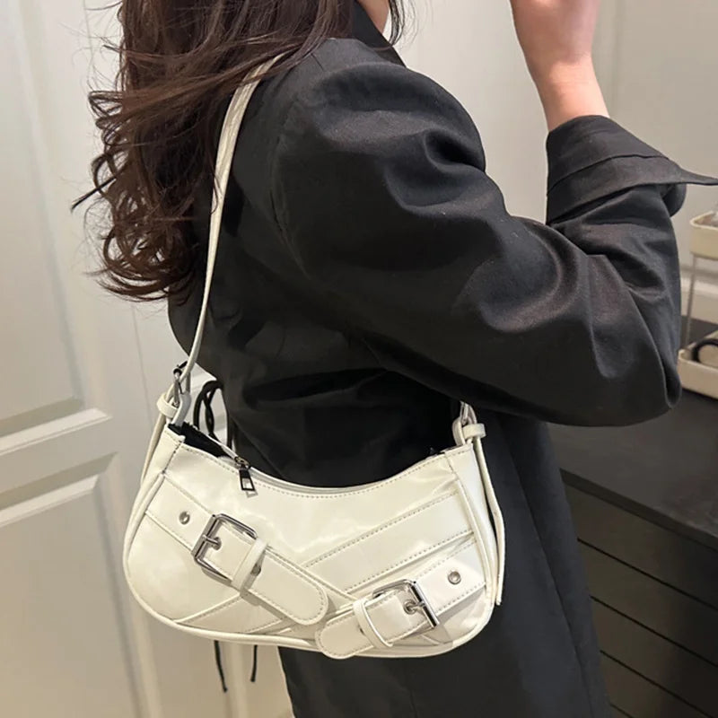 Bolso de hombro vintage estilo Y2K,bolso pequeño tipo bandolera, cartera de mano y bolso de moda.