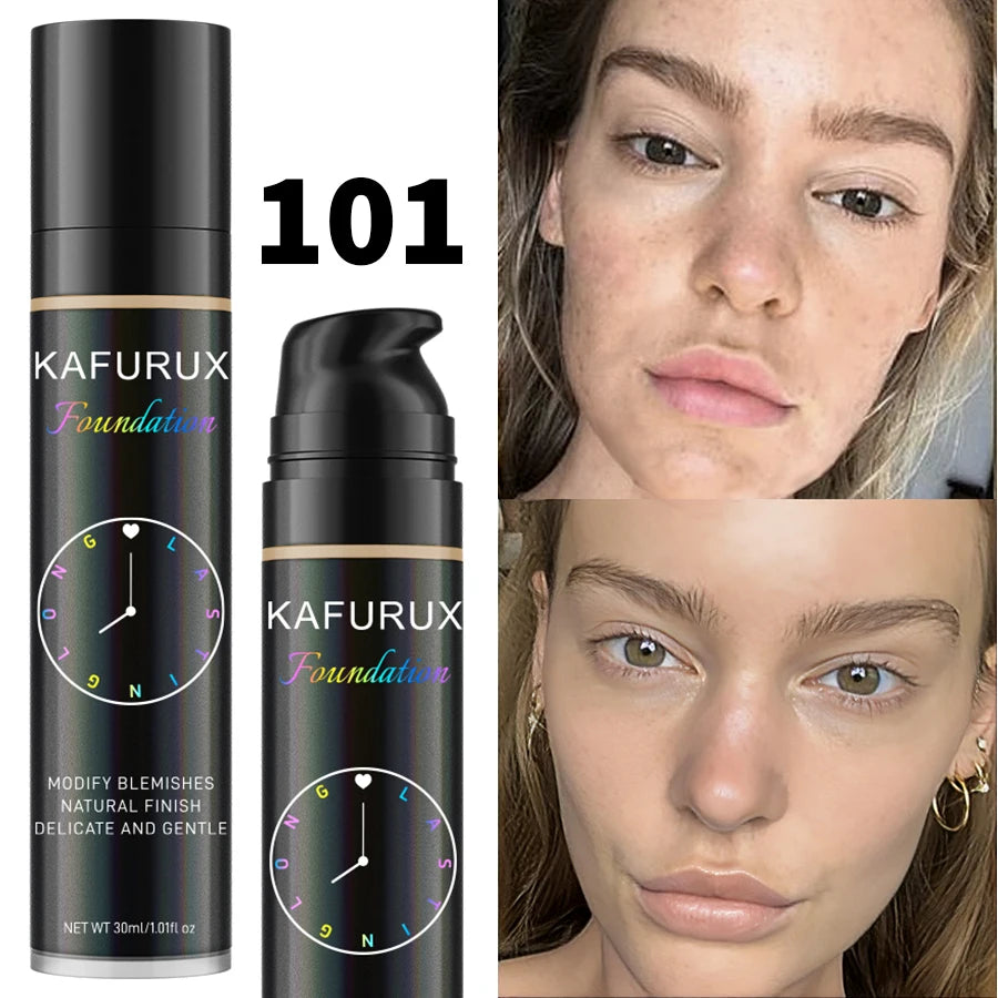 Base de maquillaje líquida en 8 tonos con corrector eficaz; resistente al agua y al sudor. Maquillaje facial coreano profesional, base cosmética. Ideal para regalo.