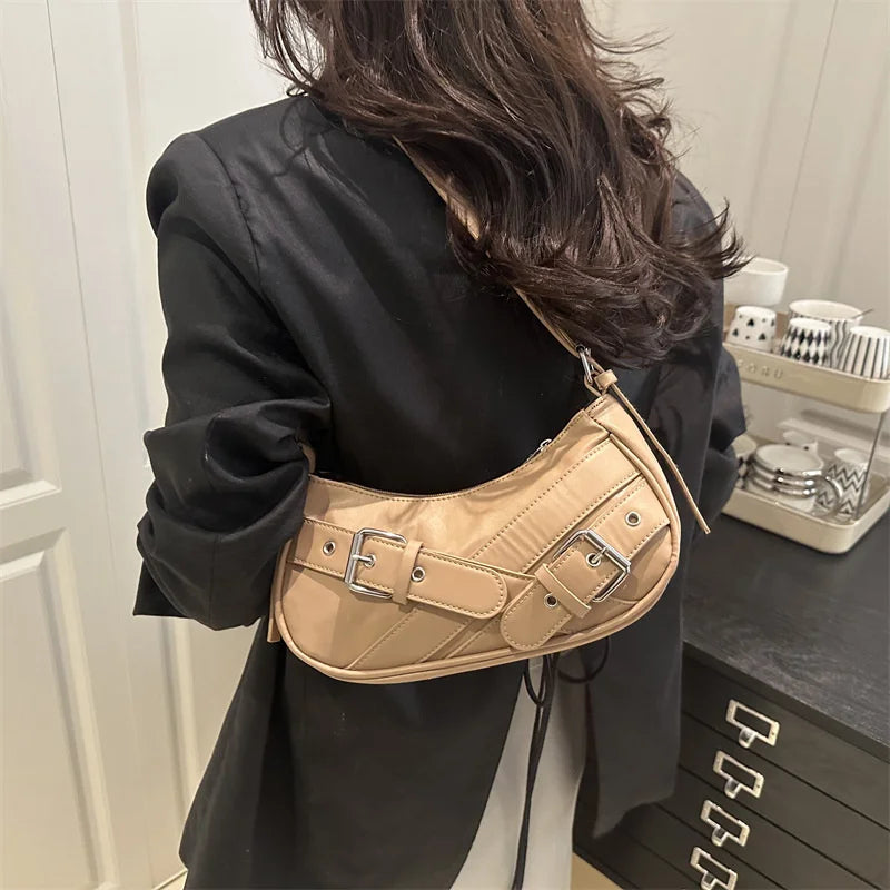 Bolso de hombro vintage estilo Y2K,bolso pequeño tipo bandolera, cartera de mano y bolso de moda.