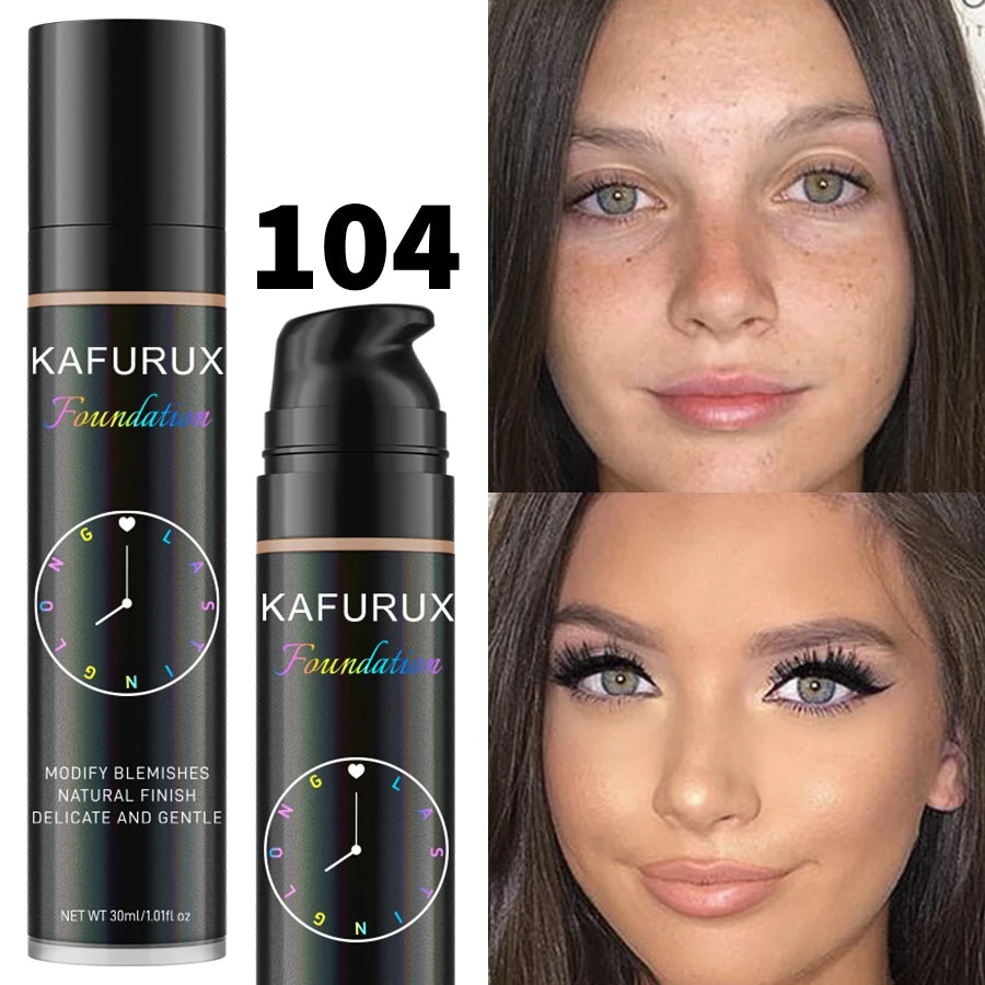 Base de maquillaje líquida en 8 tonos con corrector eficaz; resistente al agua y al sudor. Maquillaje facial coreano profesional, base cosmética. Ideal para regalo.