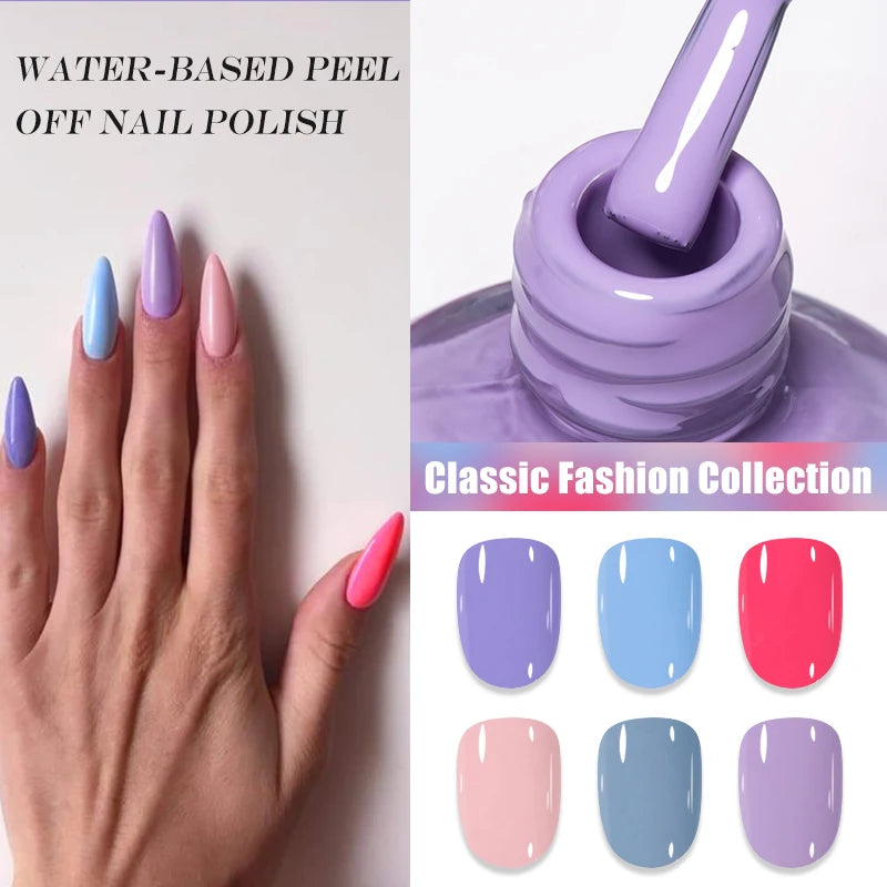 Esmalte de uñas de 10 ml a base de agua, de secado rápido y larga duración; fórmula saludable con efecto iluminador; no requiere lámpara de secado.