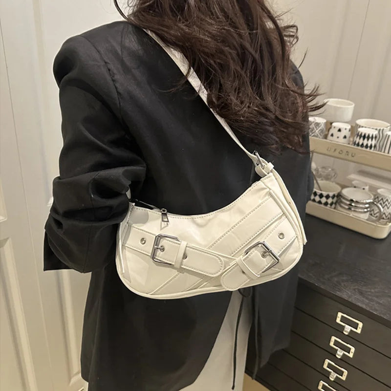 Bolso de hombro vintage estilo Y2K,bolso pequeño tipo bandolera, cartera de mano y bolso de moda.