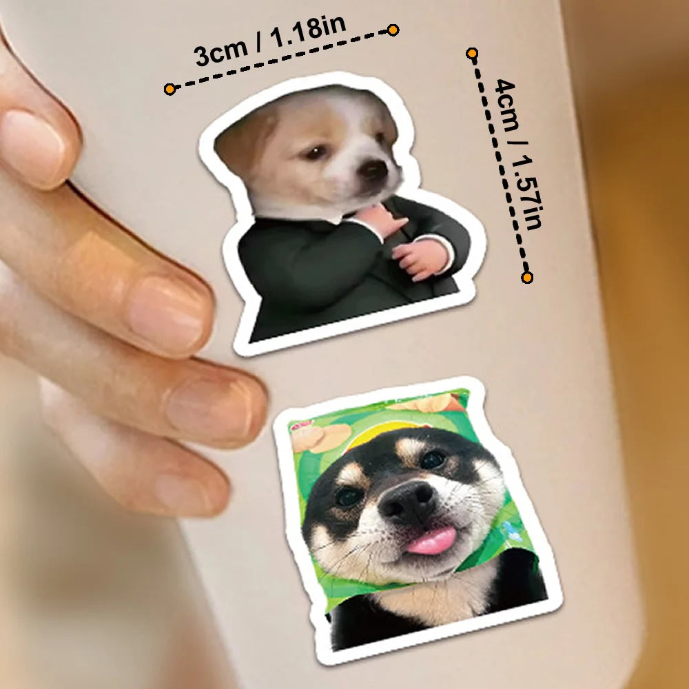 30/60/180 Pegatinas de perros divertidos: adhesivos adorables estilo dibujos animados para juguetes, papelería, guitarra, teléfono, bicicleta, portátil, equipaje, coche y estilo grafiti; ideales para niños.