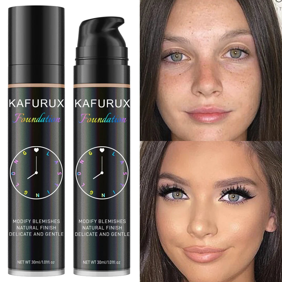 Base de maquillaje líquida en 8 tonos con corrector eficaz; resistente al agua y al sudor. Maquillaje facial coreano profesional, base cosmética. Ideal para regalo.