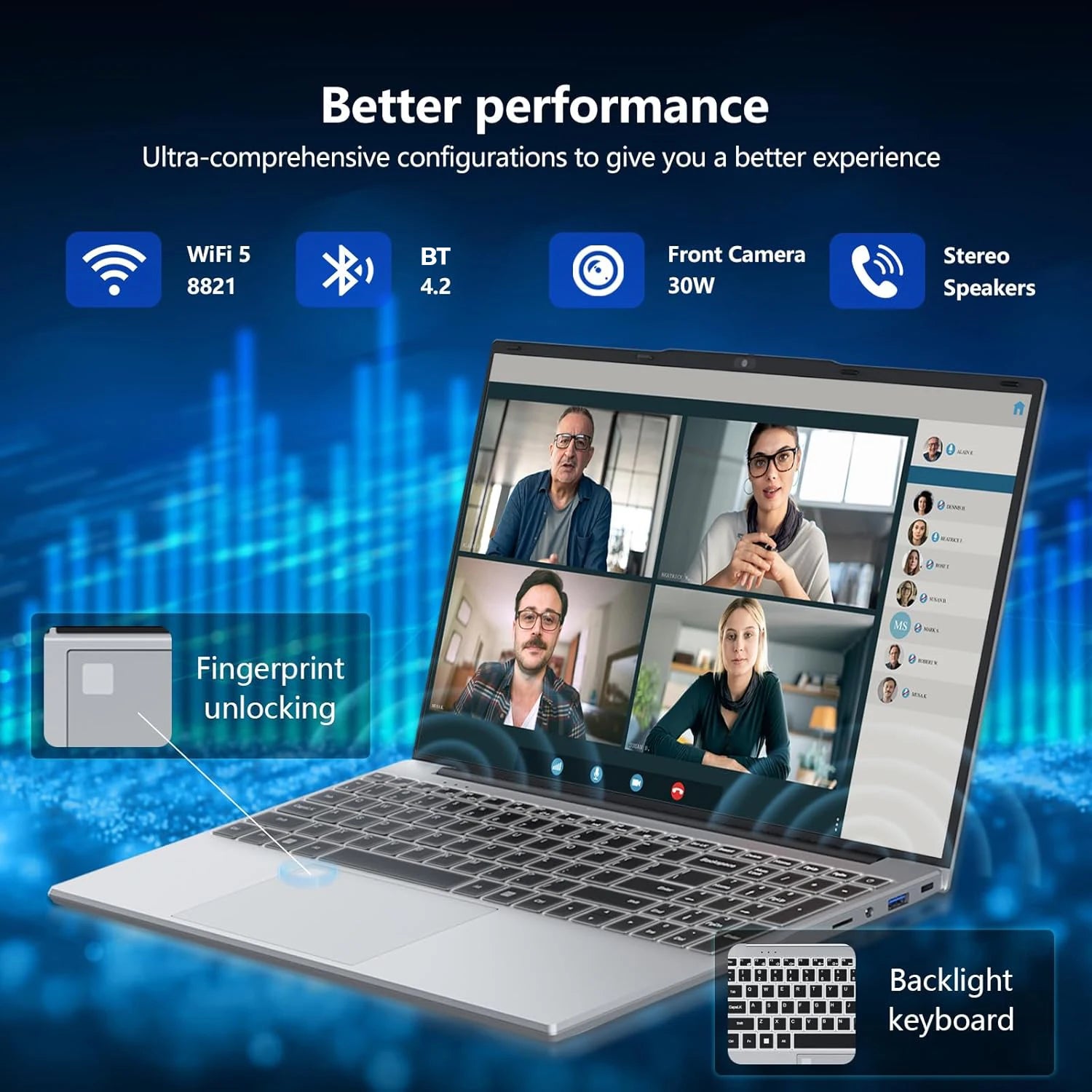 Portátil Xiaman de 15,6 pulgadas con procesador Intel Core i3, desbloqueo por huella dactilar, Windows 11 Pro, 16 GB de RAM, SSD de 512 GB o 1 TB y pantalla Full HD (1080p).