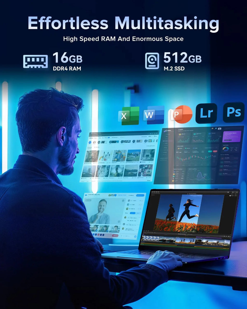 Portátil Intel Core i9 10980HK (modelo 2026) con Windows 11 Pro, pantalla de 15,6 pulgadas, 16 GB de RAM, SSD de 1 TB/2 TB, resolución HD (1920x1080), desbloqueo por huella dactilar y teclado retroiluminado.
