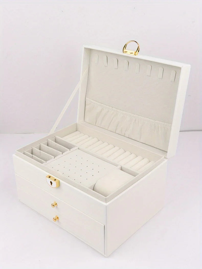 1 caja para guardar joyas (collares y pendientes); opción ideal para regalo.