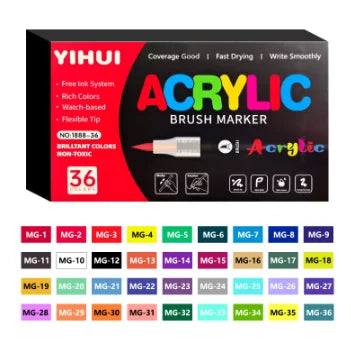 Rotulador con tinta líquida directa, punta suave, color metálico, tono de piel, adecuado para estudiantes y estudiantes de arte, translúcido y
