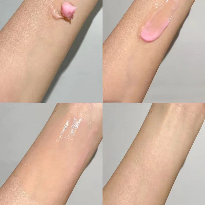 Crema coreana en cápsulas de colágeno rosa y PDRN con niacinamida para tono de piel desigual; hidratante facial ligero y no graso.