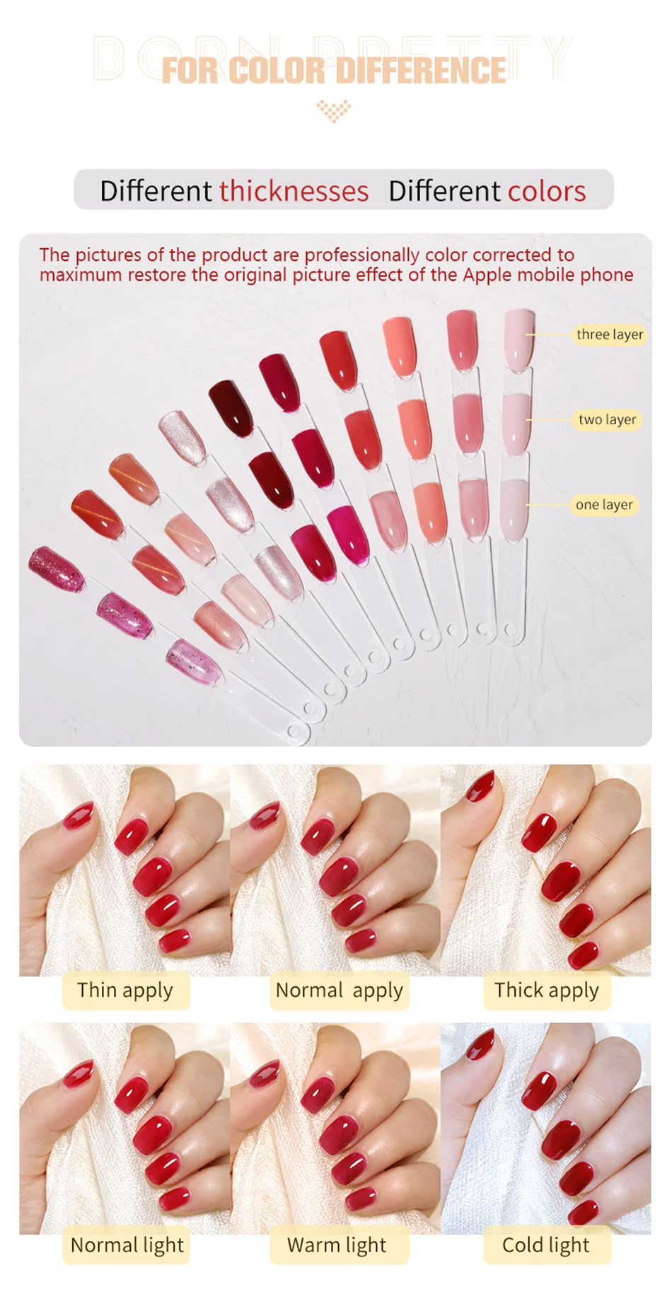 BORN PRETTY - Gel adhesivo transparente UV/LED para pedrería y polvo efecto espejo, incluye pincel delineador para uñas.