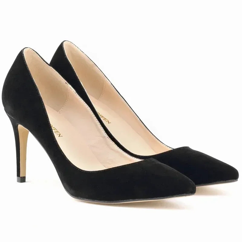 Zapatos de tacón tipo salón (stilettos) para mujer: elegantes, sexis, con punta afilada y cómodos. Ideales para oficina, fiestas o bodas.