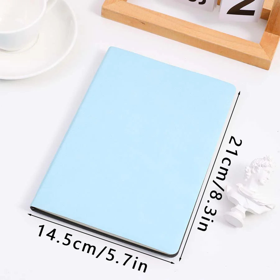 Cuaderno de cuero suave A5, 120 páginas, papelería de oficina, cubierta impermeable, tacto cómodo, venta caliente