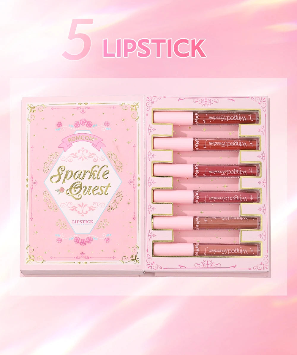 Paleta de maquillaje tipo libro «todo en uno» de 5 niveles: kit completo con 48 sombras de ojos, 6 coloretes, productos para contorno, iluminador y pomada para cejas, además de 6 labiales.