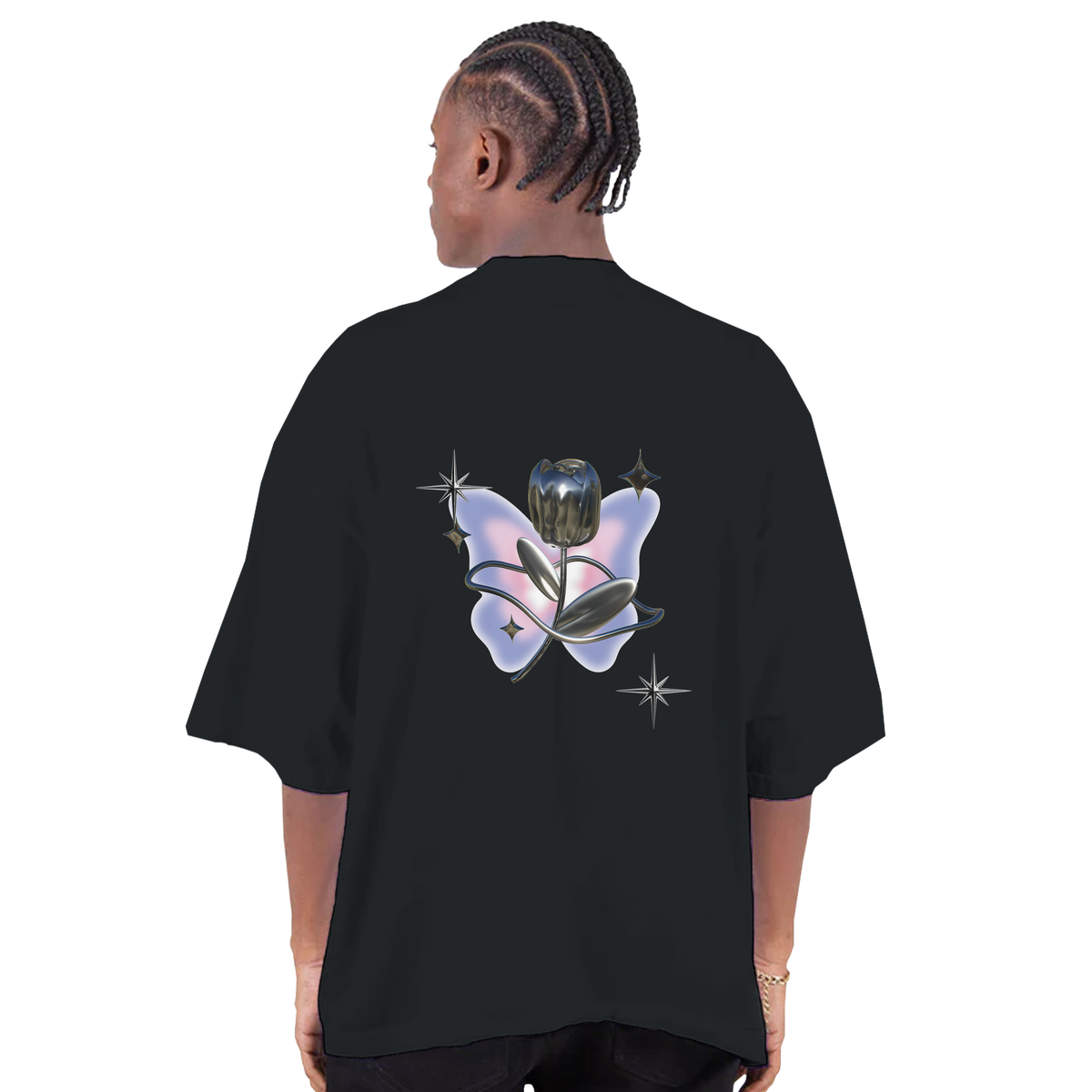 Camiseta de hombre y2k sencilla