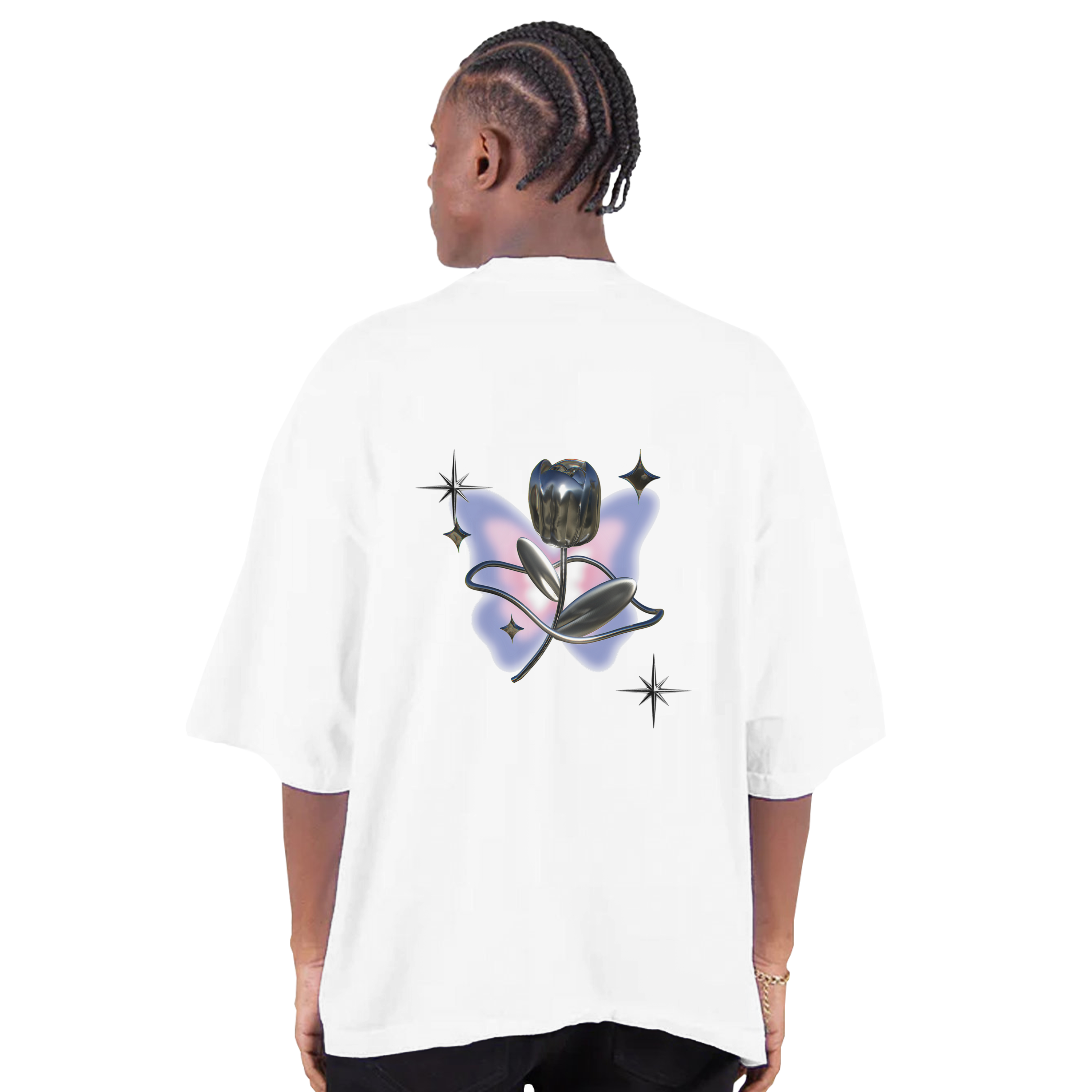 Camiseta de hombre y2k sencilla